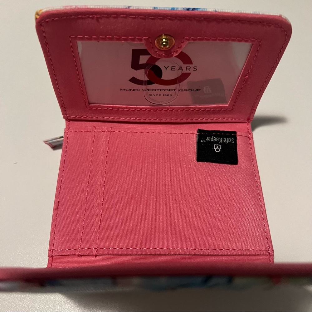 Mundi Pink and Blue Floral Tri-Fold Wallet - Picture 3 of 8